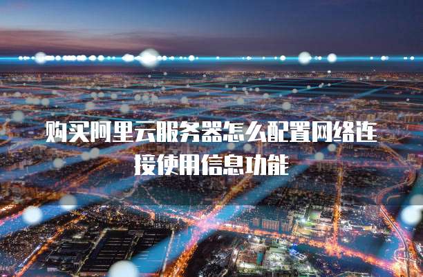 购买阿里云服务器怎么配置网络连接使用信息功能