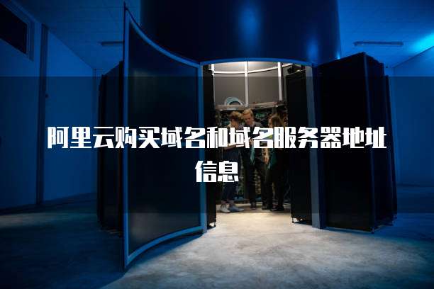 阿里云购买域名和域名服务器地址信息