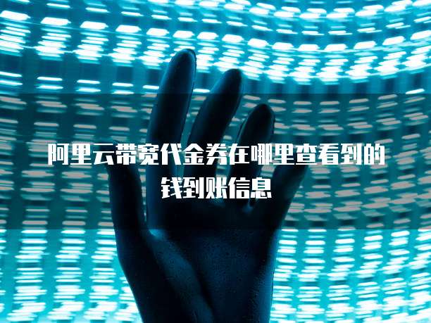 阿里云带宽代金券在哪里查看到的钱到账信息