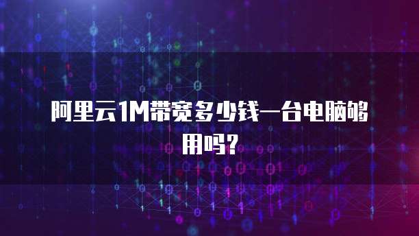 阿里云1M带宽多少钱一台电脑够用吗？