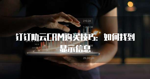 钉钉助云CRM购买技巧:如何找到显示信息