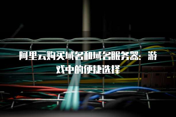 阿里云购买域名和域名服务器:游戏中的便捷选择