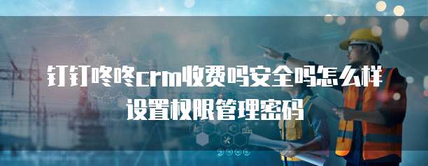 钉钉咚咚crm收费吗安全吗怎么样设置权限管理密码
