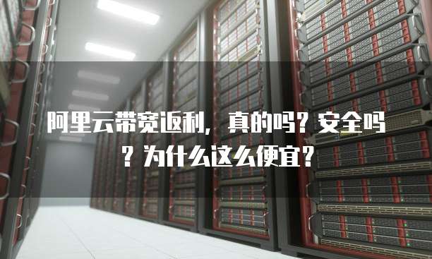 阿里云带宽返利,真的吗?安全吗?为什么这么便宜?