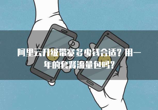 阿里云升级带宽多少钱合适？用一年的套餐流量包吗？