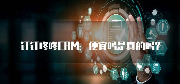 钉钉咚咚CRM:便宜吗是真的吗?