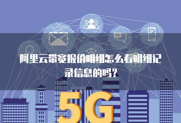阿里云带宽报价明细怎么看明细记录信息的吗?