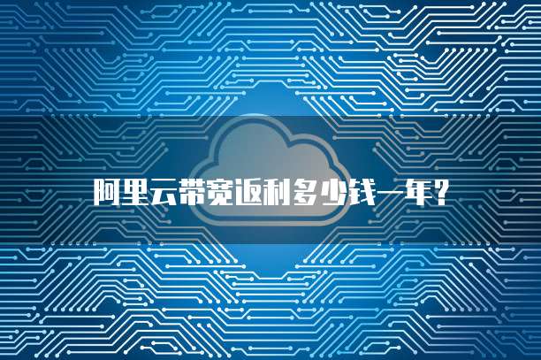 阿里云带宽返利多少钱一年?