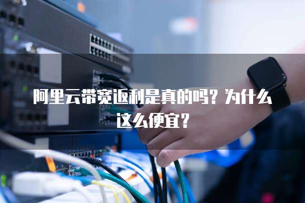 阿里云带宽返利是真的吗?为什么这么便宜?