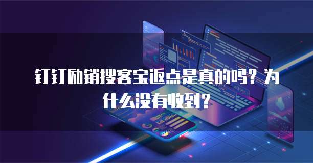 钉钉励销搜客宝返点是真的吗?为什么没有收到?