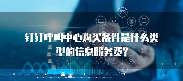 钉钉呼叫中心购买条件是什么类型的信息服务费?