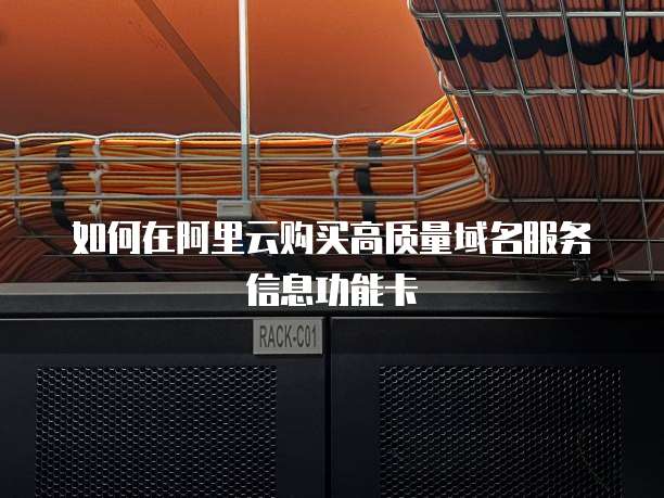 如何在阿里云购买高质量域名服务信息功能卡