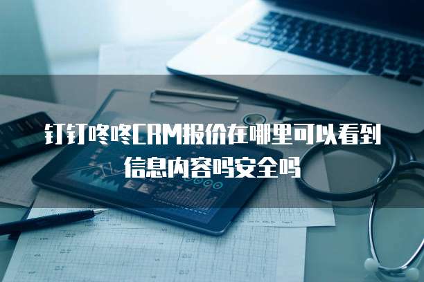 钉钉咚咚CRM报价在哪里可以看到信息内容吗安全吗