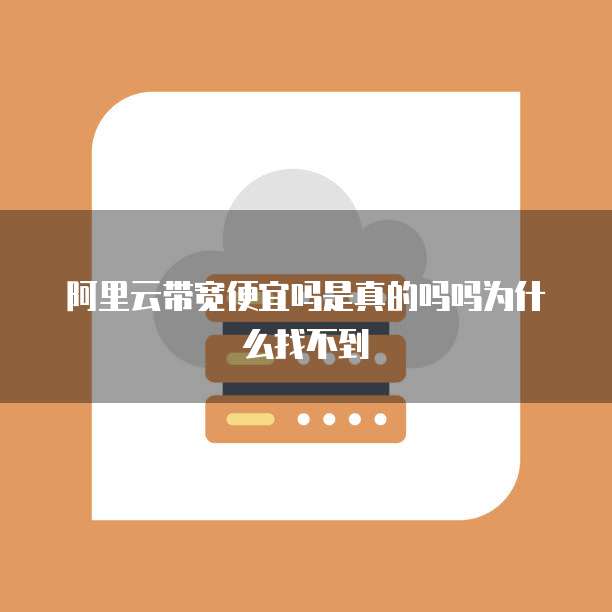 阿里云带宽便宜吗是真的吗吗为什么找不到