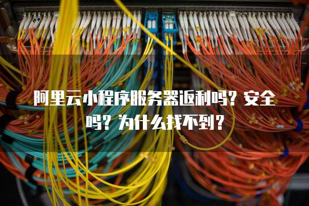阿里云小程序服务器返利吗?安全吗?为什么找不到?