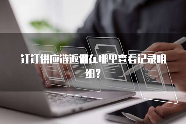 钉钉供应链返佣在哪里查看记录明细?