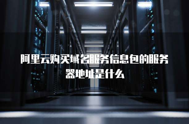 阿里云购买域名服务信息包的服务器地址是什么