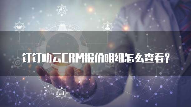 钉钉助云CRM报价明细怎么查看?