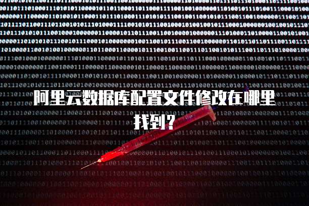 阿里云数据库配置文件修改在哪里找到?