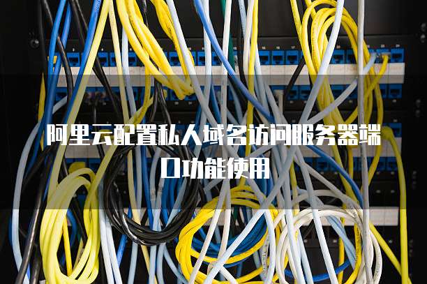 阿里云配置私人域名访问服务器端口功能使用