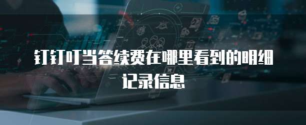 钉钉叮当答续费在哪里看到的明细记录信息