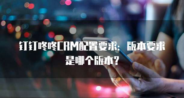 钉钉咚咚CRM配置要求:版本要求是哪个版本?