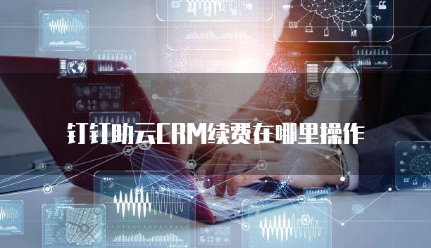 钉钉助云CRM续费在哪里操作