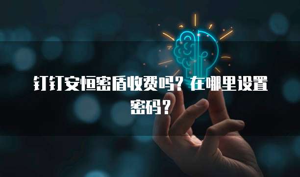 钉钉安恒密盾收费吗?在哪里设置密码?