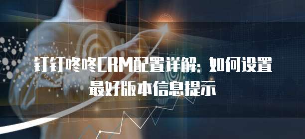 钉钉咚咚CRM配置详解: 如何设置最好版本信息提示