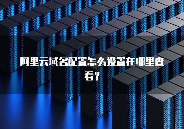阿里云域名配置怎么设置在哪里查看?