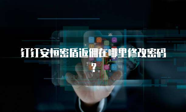 钉钉安恒密盾返佣在哪里修改密码?