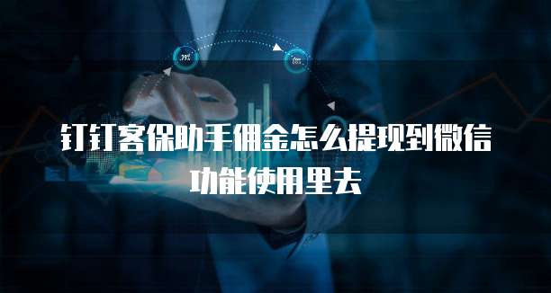 钉钉客保助手佣金怎么提现到微信功能使用里去