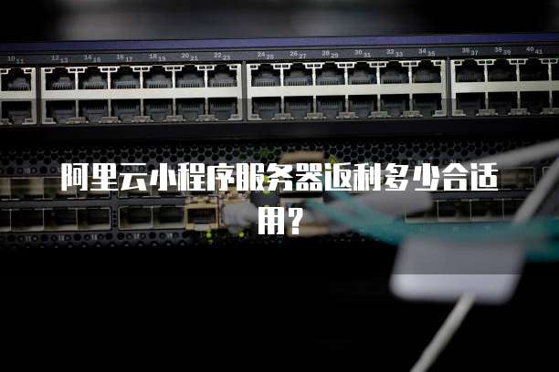 阿里云小程序服务器返利多少合适用?