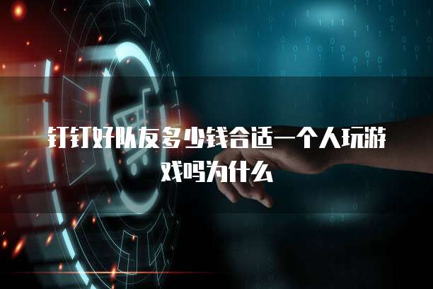 钉钉好队友多少钱合适一个人玩游戏吗为什么