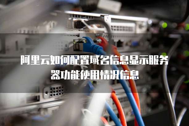 阿里云如何配置域名信息显示服务器功能使用情况信息