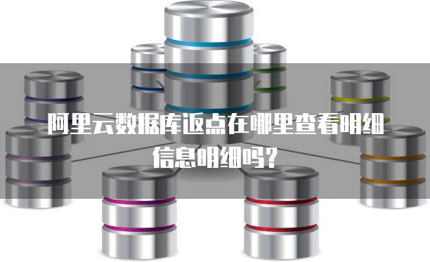 阿里云数据库返点在哪里查看明细信息明细吗?