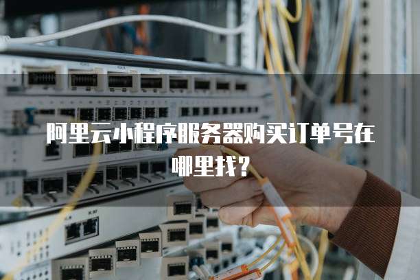 阿里云小程序服务器购买订单号在哪里找？