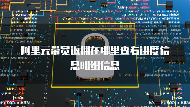 阿里云带宽返佣在哪里查看进度信息明细信息