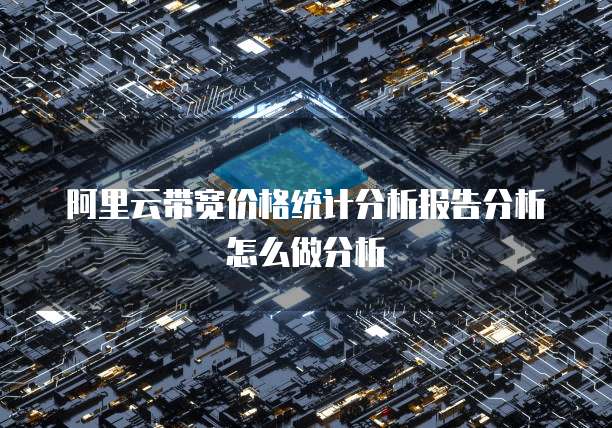 阿里云带宽价格统计分析报告分析怎么做分析