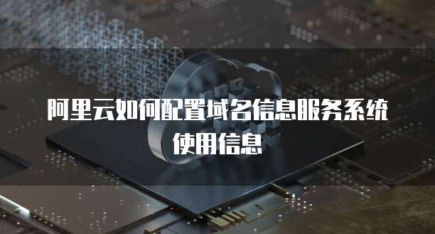 阿里云如何配置域名信息服务系统使用信息