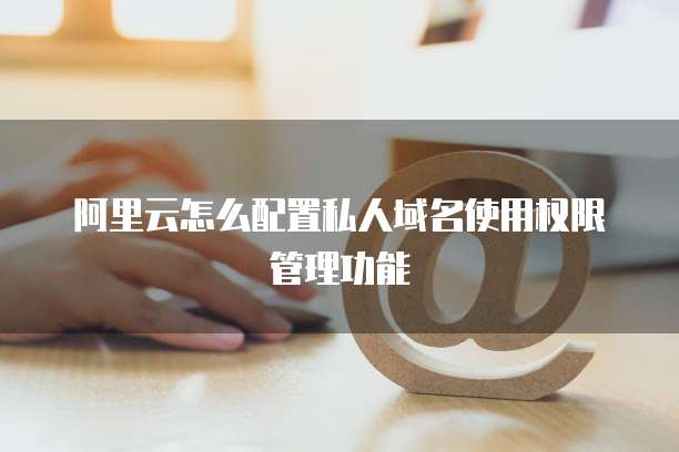 阿里云怎么配置私人域名使用权限管理功能