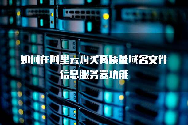 如何在阿里云购买高质量域名文件信息服务器功能