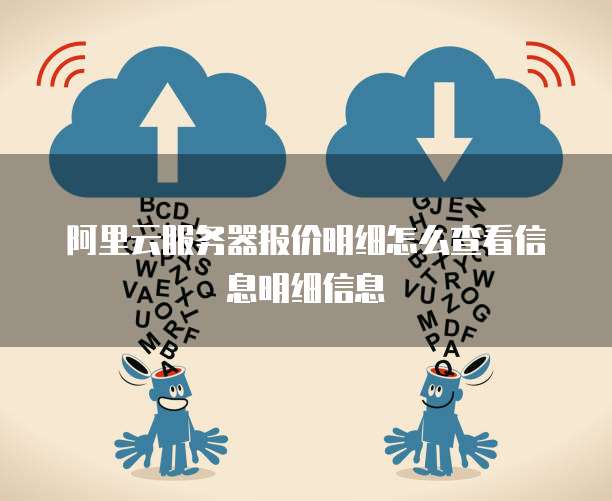 阿里云服务器报价明细怎么查看信息明细信息