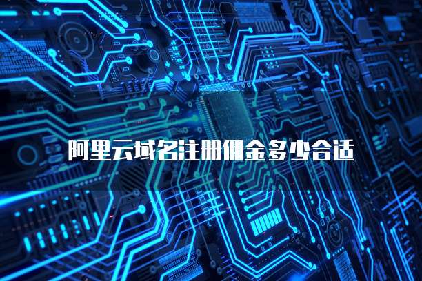 阿里云域名注册佣金多少合适