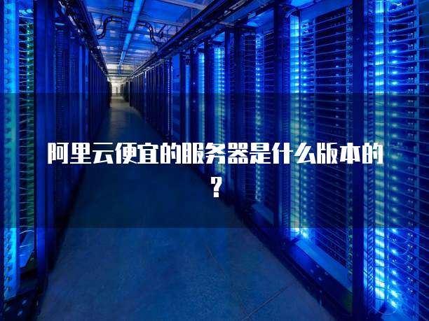 阿里云便宜的服务器是什么版本的?