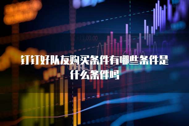 钉钉好队友购买条件有哪些条件是什么条件吗