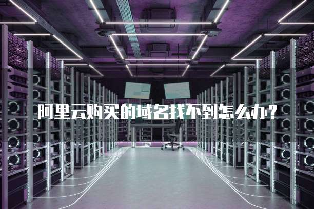 阿里云购买的域名找不到怎么办?