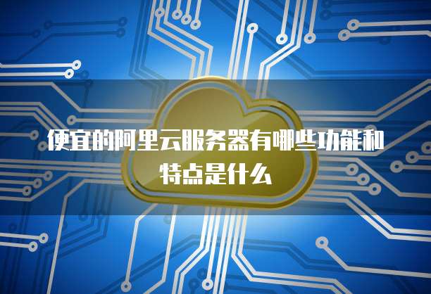 便宜的阿里云服务器有哪些功能和特点是什么