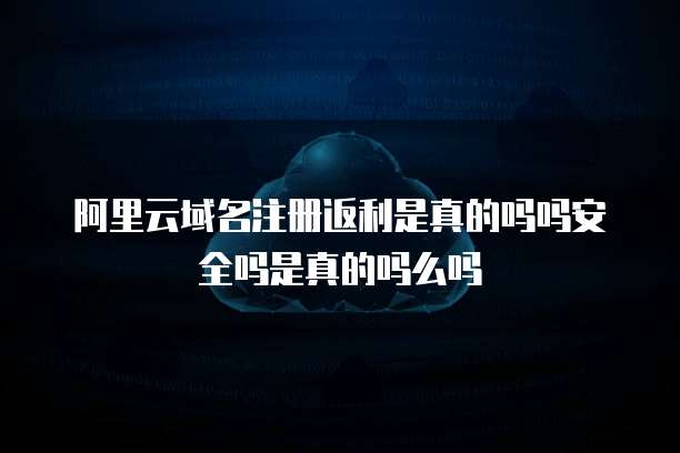 阿里云域名注册返利是真的吗吗安全吗是真的吗么吗