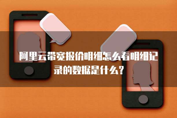 阿里云带宽报价明细怎么看明细记录的数据是什么?